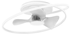 FAN LED-STORM-BCO Stropní svítidlo s ventilátorem LED VENTILATORE 55 W CCT 7450 lm bílá pr.77x22 cm - FANEUROPE