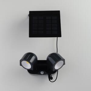 FAN LED-SHIVA-SOLAR Solární reflektor LED SHIVA antracit plast 2x1,5 W 230 lm 4000 K IP54 solar / senzor 10,95x16x7,26 cm - FANEUROPE