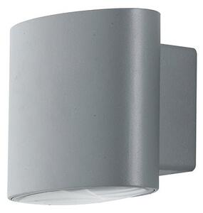 FAN LED-W-BOXTER SIL Venkovní nástěnné svítidlo LED BOXTER stříbrná hliník 2x4W 960lm CCT IP44 10x12,9x8,5 cm - FANEUROPE