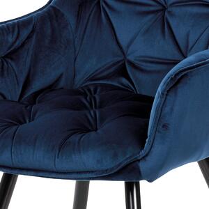 Jídelní židle potah modrá sametová látka DCH-421 BLUE4