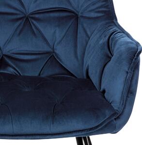 Jídelní židle potah modrá sametová látka DCH-421 BLUE4