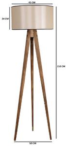 Opviq Stojací lampa Lambader 153 cm hnědá/béžová
