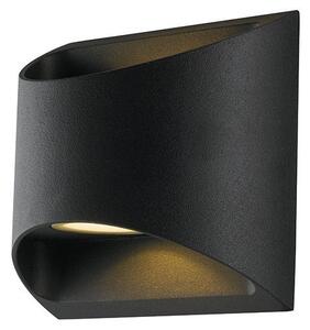 FAN LED-W-VEYRON NERO Venkovní nástěnné svítidlo LED VEYRON černá hliník 2x3,5W 840lm CCT IP54 13x12,3x6,9 cm - FANEUROPE