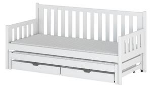 Dětská postel 80 cm SUZI (s roštem a úl. prostorem) (bílá). 1013037