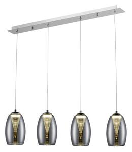 Brilliant G60772/93 Závěsný lustr METROPOLIS LED 22W kouřové sklo