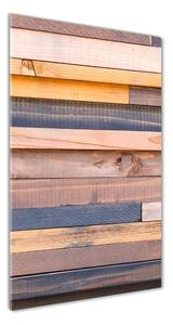 Vertikální Foto obraz skleněný svislý Dřevěná stěna osv-95769214