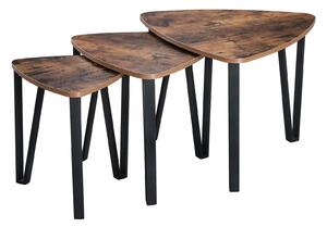 Boční stůl VASAGLE / set 3 ks 45,4 × 58,5 × 58,5 cm