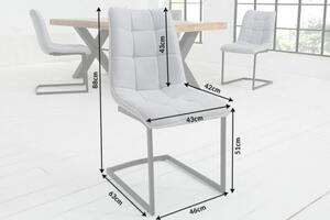 Jídelní židle MIAMI světle šedá plochá tkanina Nábytek | Jídelní prostory | Jídelní židle | Všechny jídelní židle