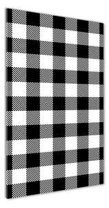 Vertikální Fotoobraz na skle Černo-bílá mříž osv-95889836