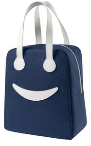 Termoizolační taška na jídlo LUNCH BOX, tmavě modrá, umělá kvalitní umělé kůže, 24x28x13 cm