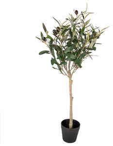 Dekorace umělý stromek olivovník s olivami Olea Tree - 15*15*70 cm - Clayre & Eef