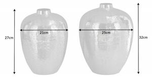 2 dílný set stříbrných váz Oriental 31 cm