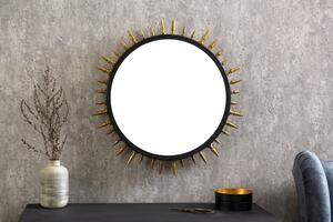 Zrcadlo ABSTRACT 68 CM černozlaté Zrcadla | Kulatá