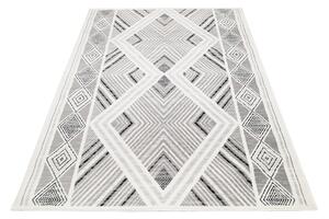 Moderní koberec Grace - geometrické tvary 5 - krémový/šedý
