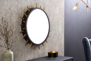Zrcadlo ABSTRACT 68 CM černozlaté Zrcadla | Kulatá