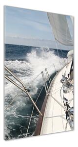 Vertikální Foto obraz fotografie na skle Jachta na moři osv-9693583