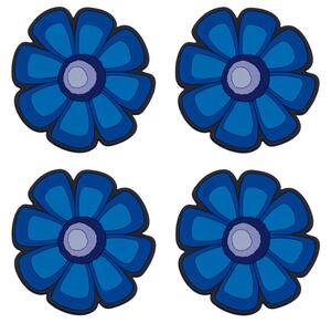 BELLATEX Podtácek sada 4 ks květ modrý 10x10 cm - 4ks
