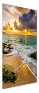 Vertikální Fotoobraz na skle Západ slunce moře osv-98743273
