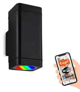 BRILO 3675-025 LED venkovní nástěnné svítidlo. 15,5 cm, 2x LED modul, 8,5 W, 350 lm, černá - BRILO