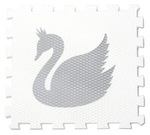 Vylen VYLEN Pěnové podlahové puzzle Minideckfloor Labuť Bílý se světle šedou labutí 340 x 340 mm