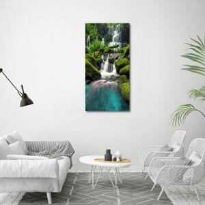 Vertikální Foto obraz na plátně Vodopád v džungli ocv-99201253
