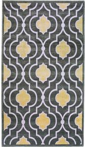 Žluto-šedý pratelný koberec běhoun 200x80 cm - Vitaus