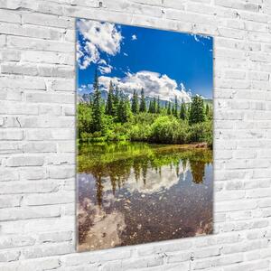 Vertikální Foto obraz skleněný svislý Jezero v horách osv-99700033
