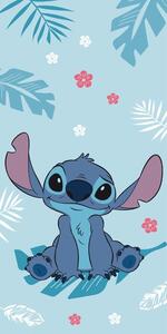 Jerry Fabrics Dětská osuška s potiskem - Lilo a Stitch - modrá | 70 x 140 cm