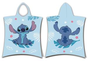 Jerry Fabrics Dětská pončo osuška - Lilo a Stitch - modrá