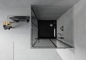 MEXEN - Rio sprchový kout, rohový 70 x 70 cm, grafit, chrom + vanička Flat, černá - 860-070-070-01-40-4070