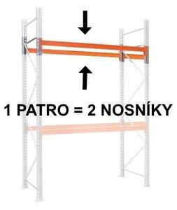 Biedrax Paletový regál - přídavné patro (2 ks nosník) 100 cm - nosnost 1500 kg, pozinkovaný