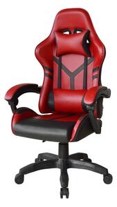 Ergonomická herní židle červená s područkami a opěrkou, nosnost 120kg 101974