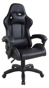 Ergonomická herní židle černá s područkami a opěrkou, nosnost 120kg 101984