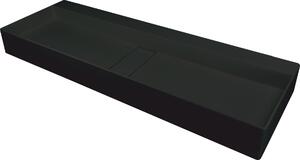 Deante Blur umyvadlo 100x40 cm obdélníkový na pult černá matný CQB_NU1S