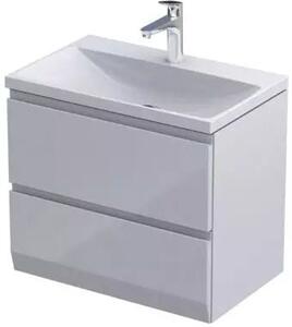 Oristo Brylant skříňka 59.6x38x50 cm pod umyvadlo závěsná bílá OR36C-SD2S-60-1