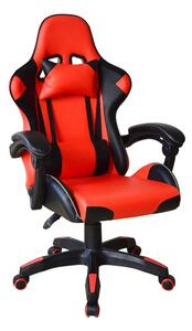 Ergonomická herní židle černo-červená s područkami, sklápěcí mechanismus 101968