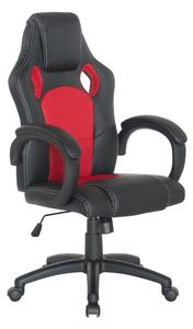 Ergonomická herní židle černo-červená s područkami, nosnost 120kg 101976