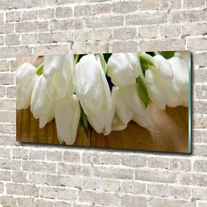 Fotoobraz na skle Bílé tulipány osh-104686883