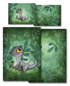 Povlečení Veba CARESSE tisk Dinosauřík Velikost: 140x200 cm + 70x90 cm