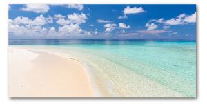 Foto obraz sklo tvrzené Pláž na Maledivách osh-104787561