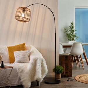 Brilliant 93178/76 Stojací oblouková lampa NIKKA přírodní ratan
