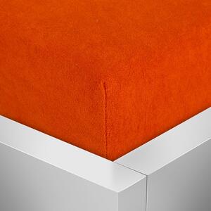 Froté prostěradlo 140x200 Premium - Oranžová