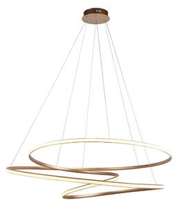 Endon 97645 - LED Stmívatelný lustr na lanku TWIRL LED/131W/230V 3000K zlatá
