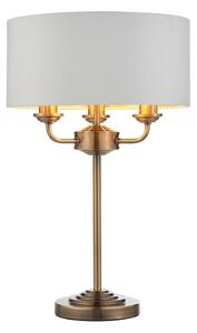 Endon 98932 - Stolní lampa HIGHCLERE 3xE14/18W/230V bílá/mosaz pr. 32 cm