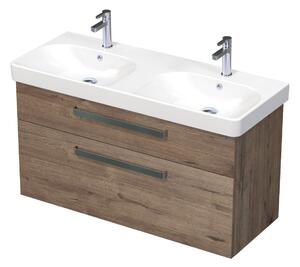 Intedoor Sonata skříňka s dvojumyvadlem 120 cm, dub Wellington, závěsná IN-200-120 D370