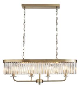 Endon 110539 - Lustr na řetězu CHESTERFIELD 4xE14/6W/230V mosaz