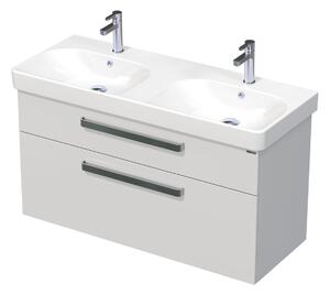 Intedoor Sonata skříňka s dvojumyvadlem Smyle Square 120 cm, bílá, závěsná IN-200-120