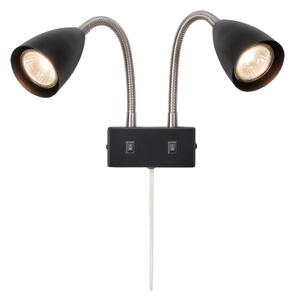 Markslöjd 108901 - Nástěnné bodové svítidlo CIRO 2xGU10/7W/230V černá