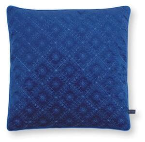 Pip Studio sametový dekorační polštář Quilted Daisy 50x50 cm, modrý