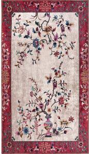 Červeno-krémový pratelný koberec 180x120 cm - Vitaus